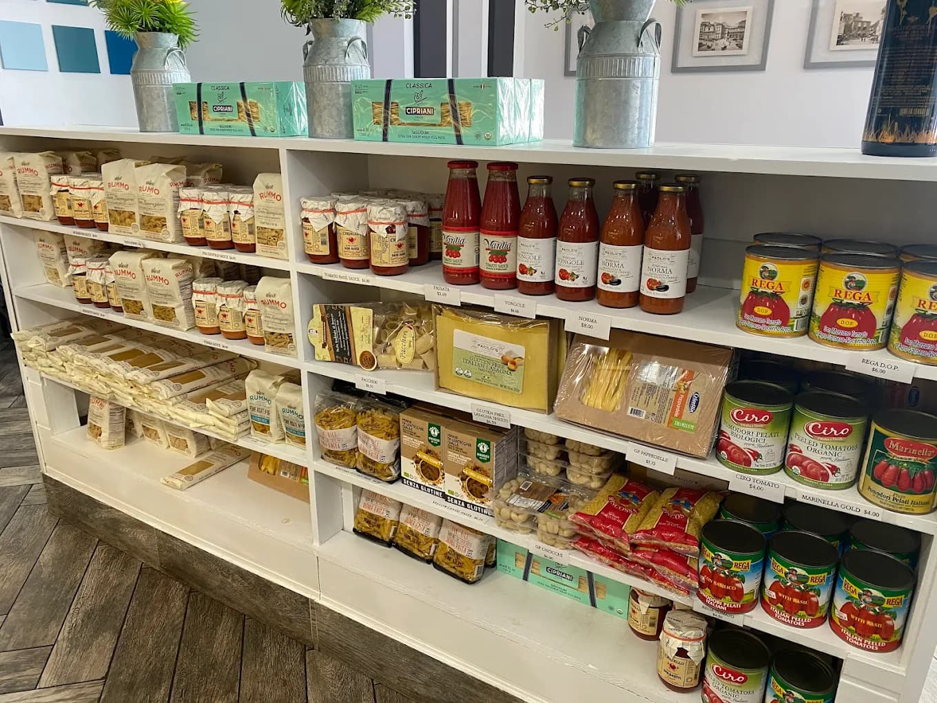 Italian Market shelves