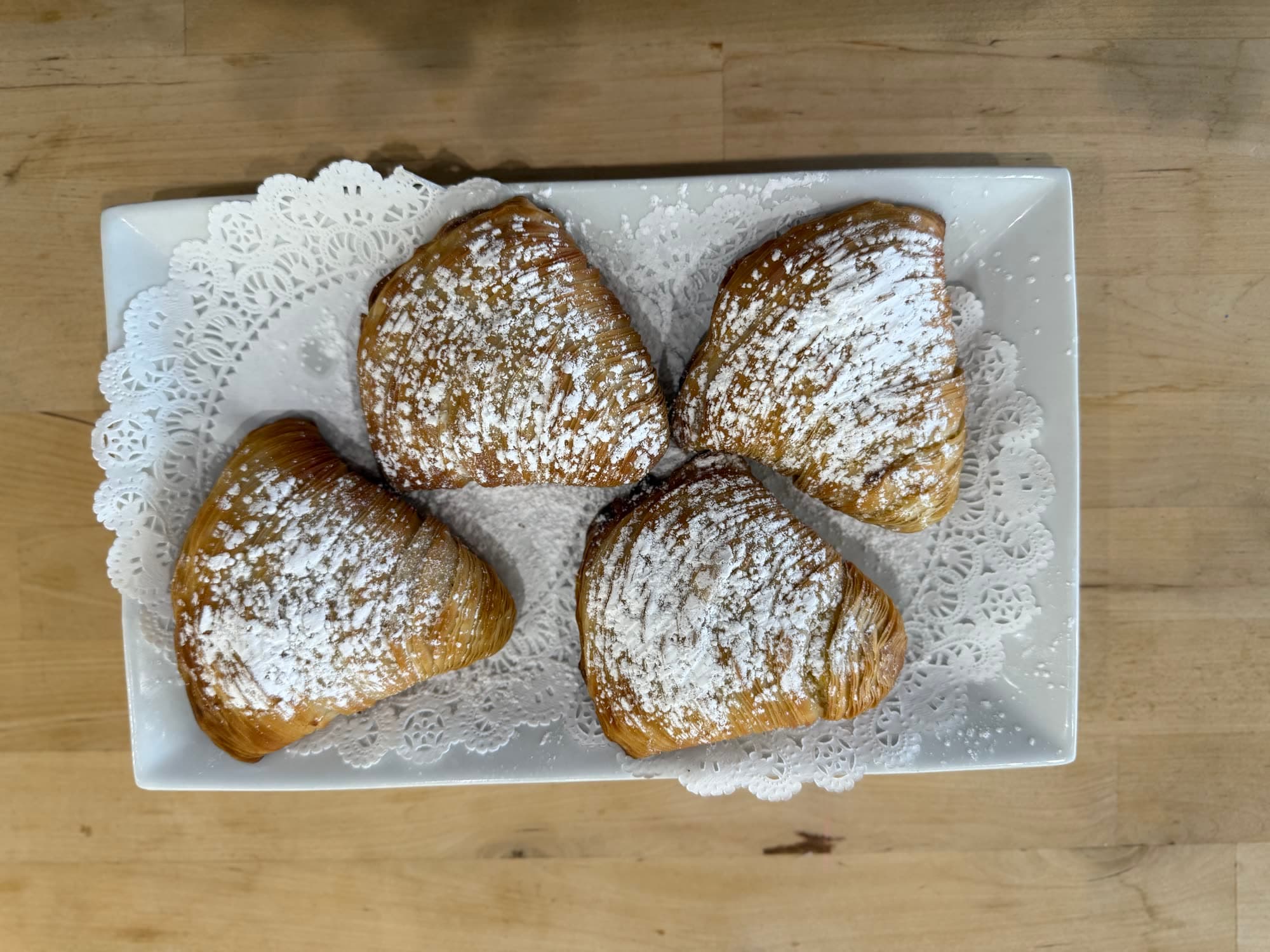 Fresh sfogliatelle pastries